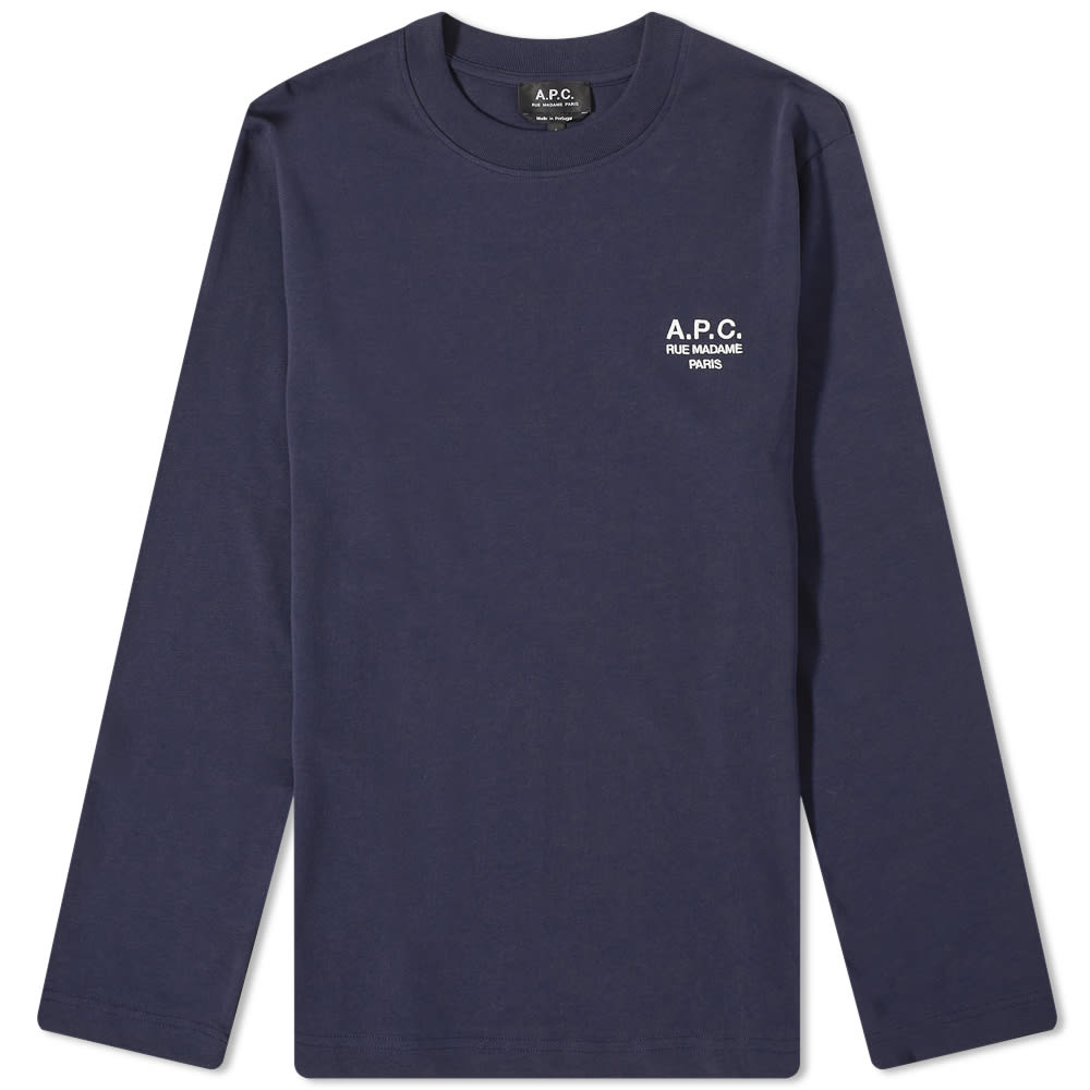 T-paita A.P.C. Olivier Embroidered Logo Tee Tummansininen | COEZC-H26177-IAK, 0