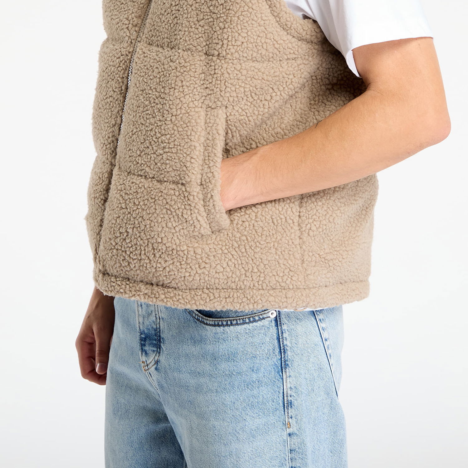 Liivi Urban Classics Basic Teddy Puffer Vest Beige | TB7939-01279, 1