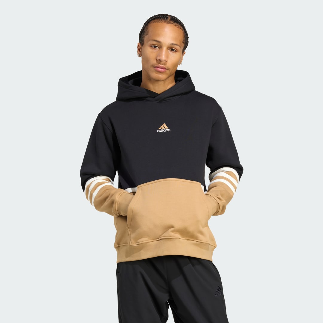 Huppari adidas Performance ARCHIVE CUTLINE Color Block Striped Hoodie Beige | JY2797, 0