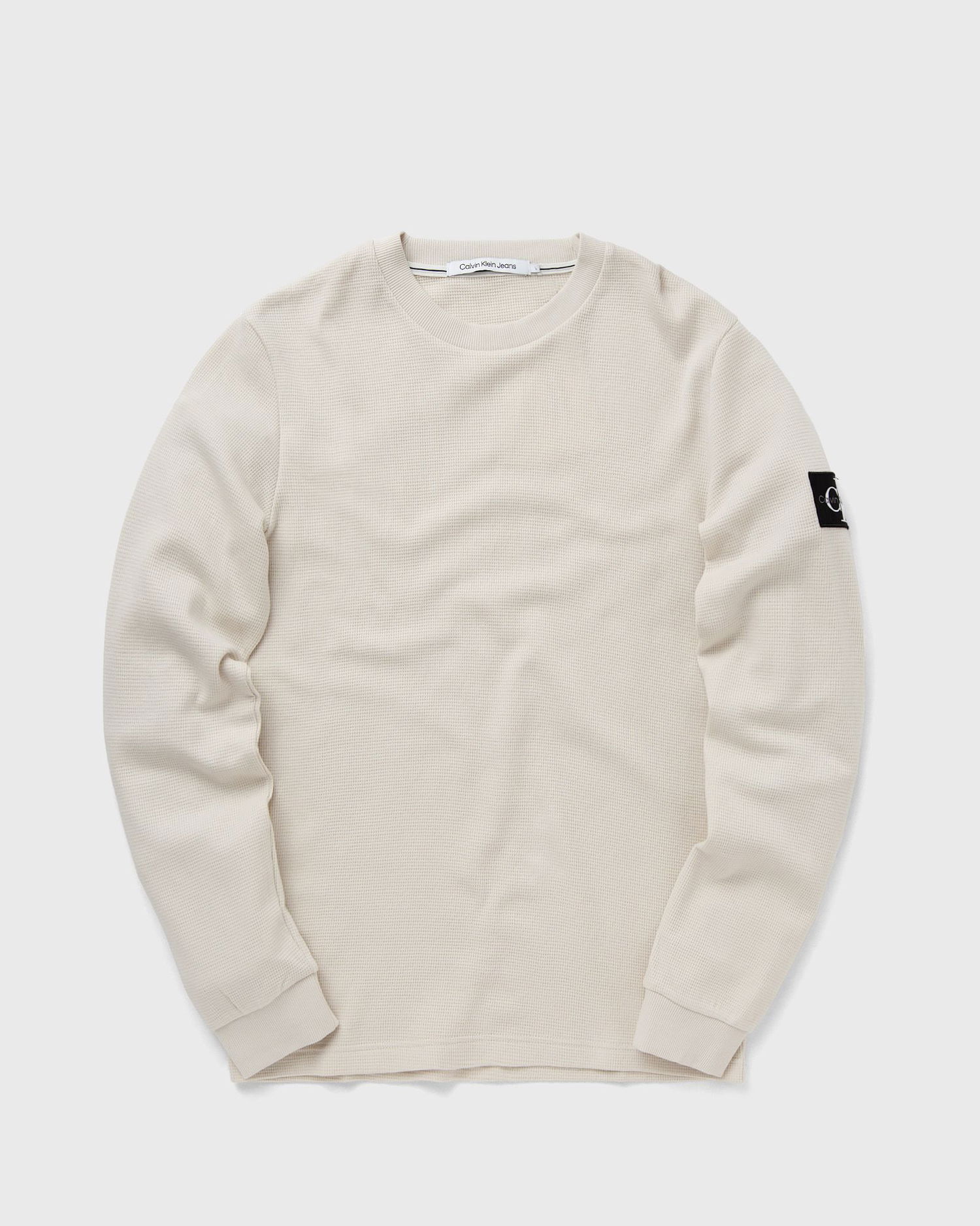 T-paita CALVIN KLEIN Jeans BADGE WAFFLE LS TEE Valkoinen | J30J323485ACF, 0