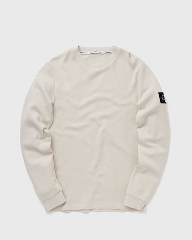 T-paita CALVIN KLEIN Jeans BADGE WAFFLE LS TEE Valkoinen | J30J323485ACF, 0