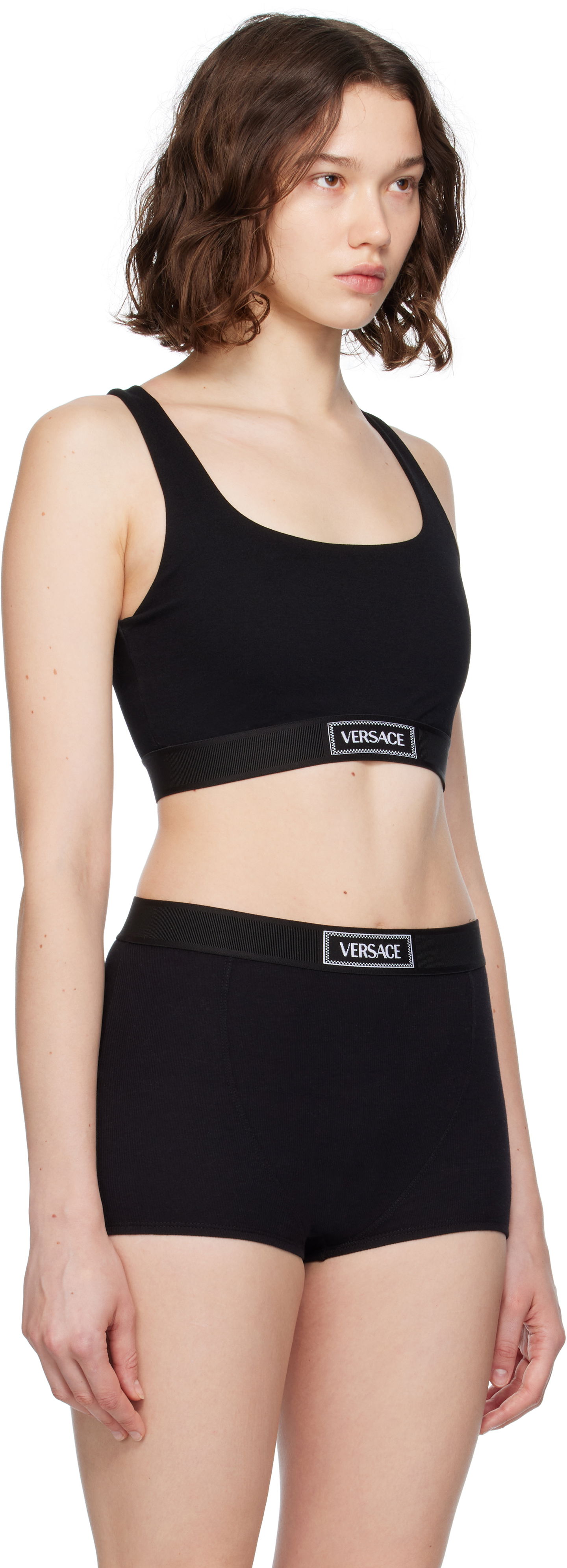 Rintaliivit Versace Versace 90s Elastic Bra Musta | 1015880_1A12037, 1