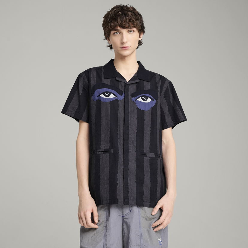 Paita Puma KIDSUPER Striped Woven Shirt Musta | 629511_16