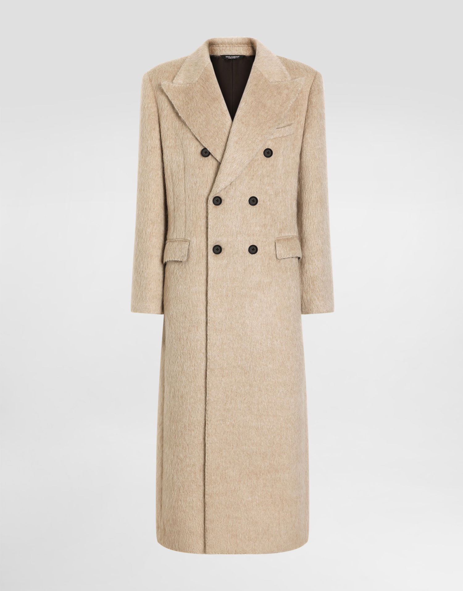 Takit Dolce & Gabbana Dolce & Gabbana Double-Breasted Long Coat Beige | G050KTFUZECS8230, 0
