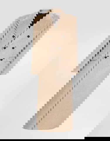 Takit Dolce & Gabbana Dolce & Gabbana Double-Breasted Long Coat Beige | G050KTFUZECS8230, 0