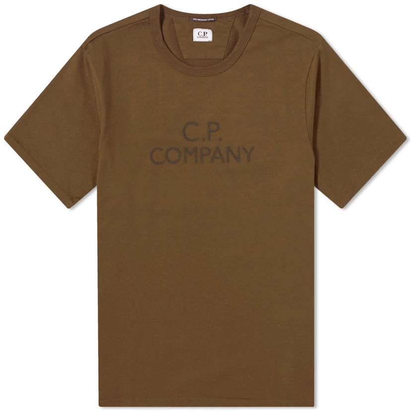 T-paita C.P. Company 30/2 Mercerized Jersey Twisted Logo T-Shirt Vihreä | CMTS148A-006203W-683