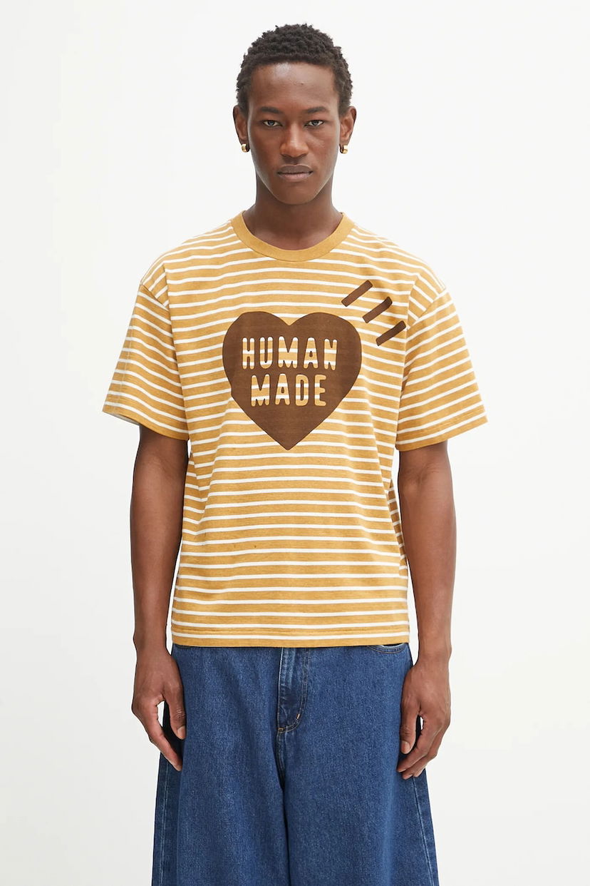 T-paita Human Made Human Made Knitted T-Shirt Keltainen | HM29CS031