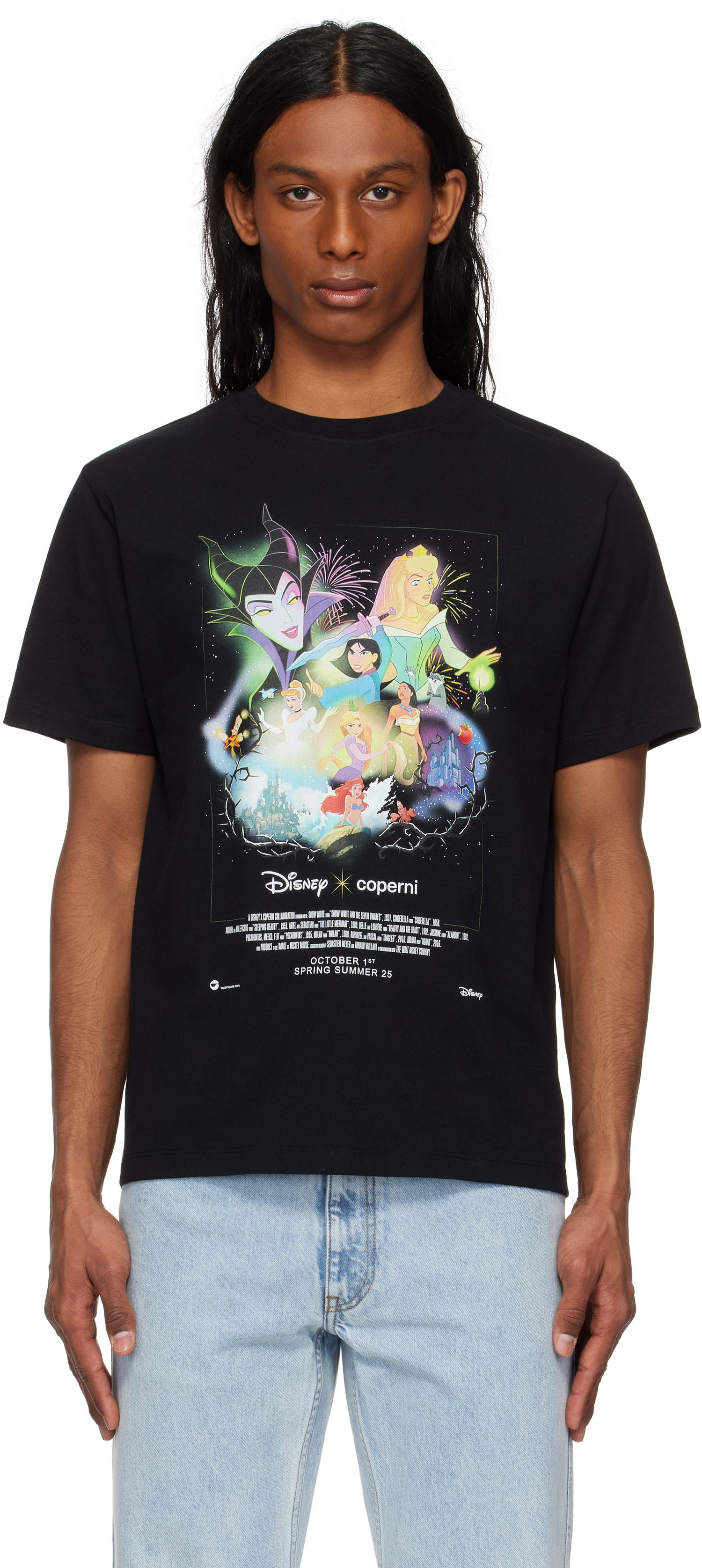 T-paita Coperni Coperni Disney Princess Boxy T-Shirt Musta | DJS03F5028CMEN, 0