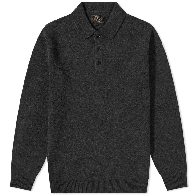Poolopaita BEAMS Plus Knit Polo Shirt Harmaa | 3812-0004-103-17