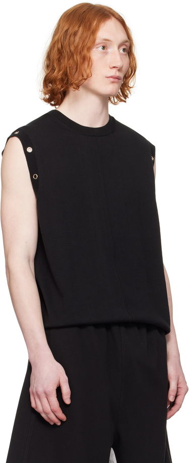 Tankkitoppi We11done We11done Eyelet Knit Vest Musta | WD-KV0-25-677-M-BK, 1