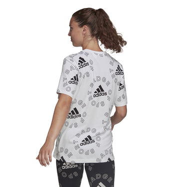 T-paita adidas Performance Allover Print Sports T-shirt Valkoinen | HC9186, 4