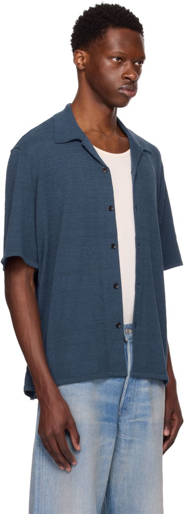 Paita rag & bone Rag & Bone Avery Zuma Knitted Shirt Sininen | MBS25P020NC20, 1