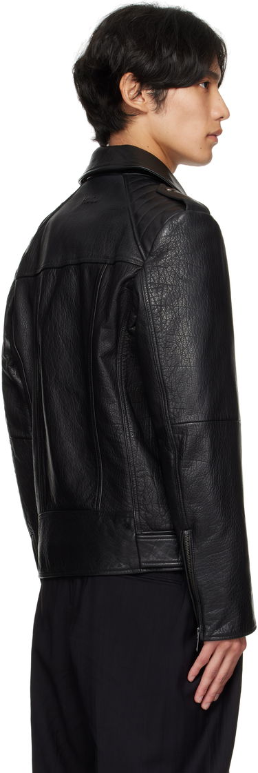 Takki BOSS Regular-fit biker jacket in buffalo leather Musta | 50542108, 3