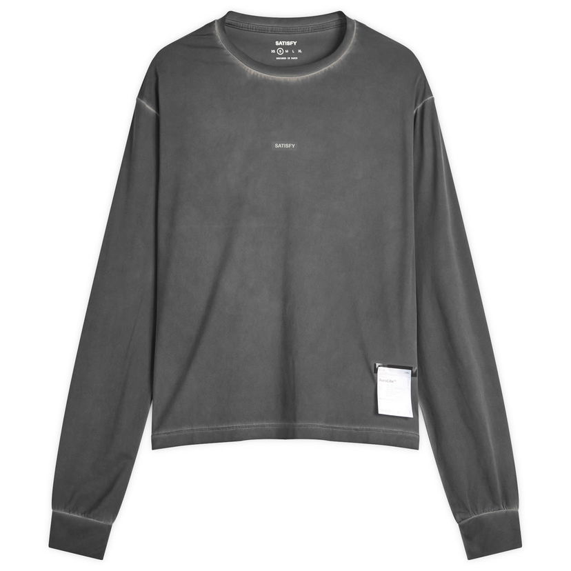 T-paita Satisfy Auralite Long T-Shirt, Size Medium Harmaa | 21001-PB-SAB