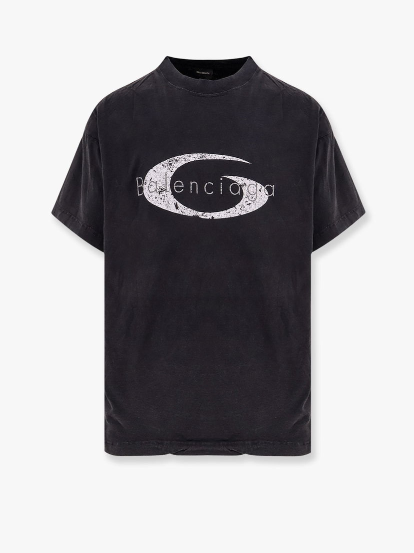 T-paita Balenciaga Balenciaga Logo T-Shirt Musta | 826346TSVE99374