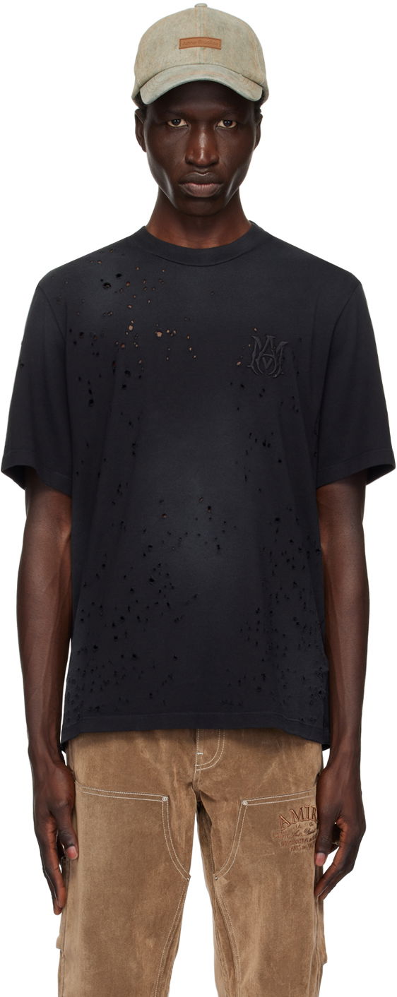 T-paita AMIRI Shotgun Distressed Logo T-Shirt Musta | AMJYTE1059