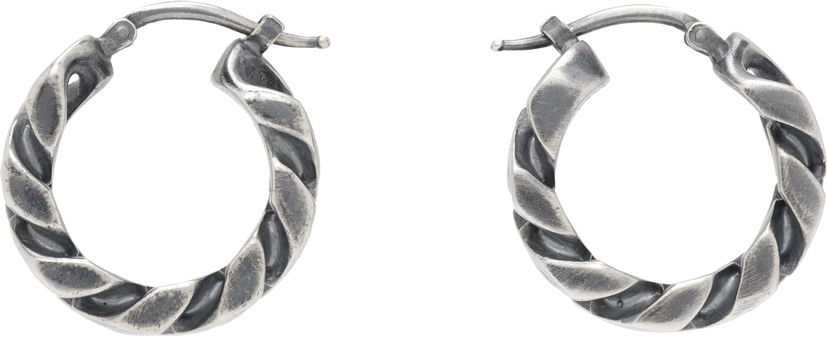 Korvakorut Maison Margiela MM6 Maison Margiela Silver Twisted Hoop Earrings Metallinen | SM6VG0100 SV0235