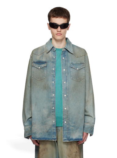 Takki Acne Studios Press-Stud Denim Shirt Sininen | BB0526-