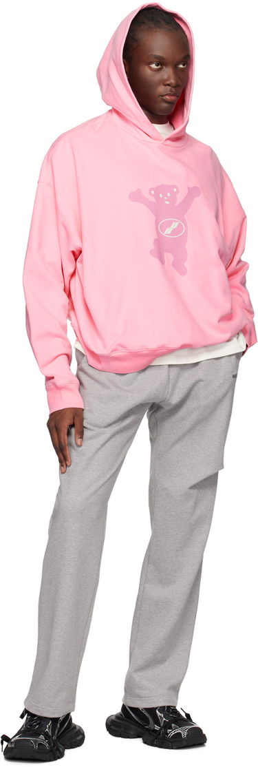 Huppari We11done Teddy Graphic Print Hoodie Vaaleanpunainen | WD-TH3-22-727-U-PK, 3