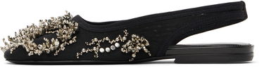 Asusteet Dries Van Noten Dries Van Noten Embellished Mesh Slingback Ballerinas Musta | WS251-1617-800, 2