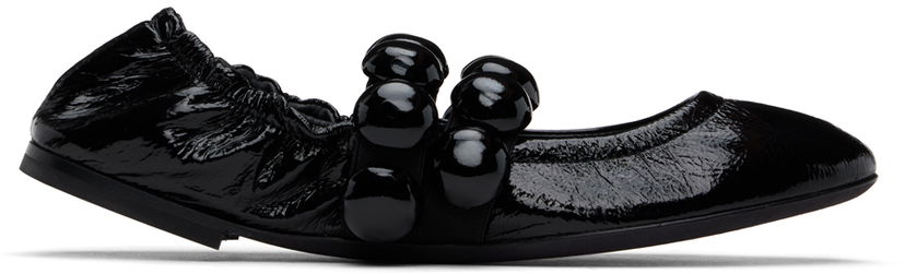 Vaatteet Alaïa ALAÏA Sphere Ballerina Flats Musta | AA3A038CK273