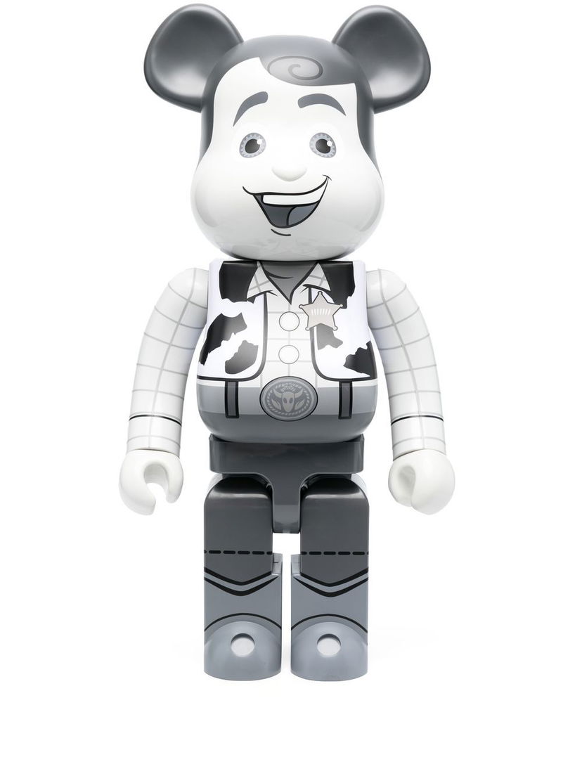 Keräilykelpoinen Medicom Toy Be@rbrick Woody B&W figure - Grey Valkoinen | 1000WOODYBW19701233