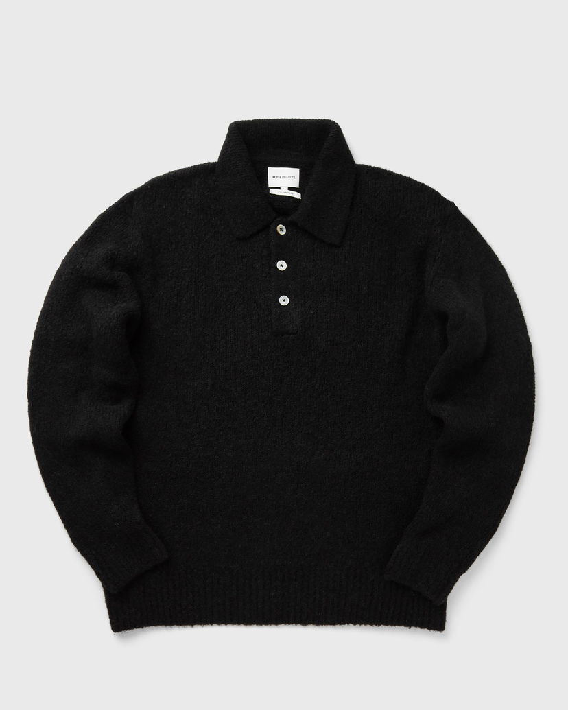 Poolopaita NORSE PROJECTS Rasmus Relaxed Brushed Polo Musta | N45-0614-9999