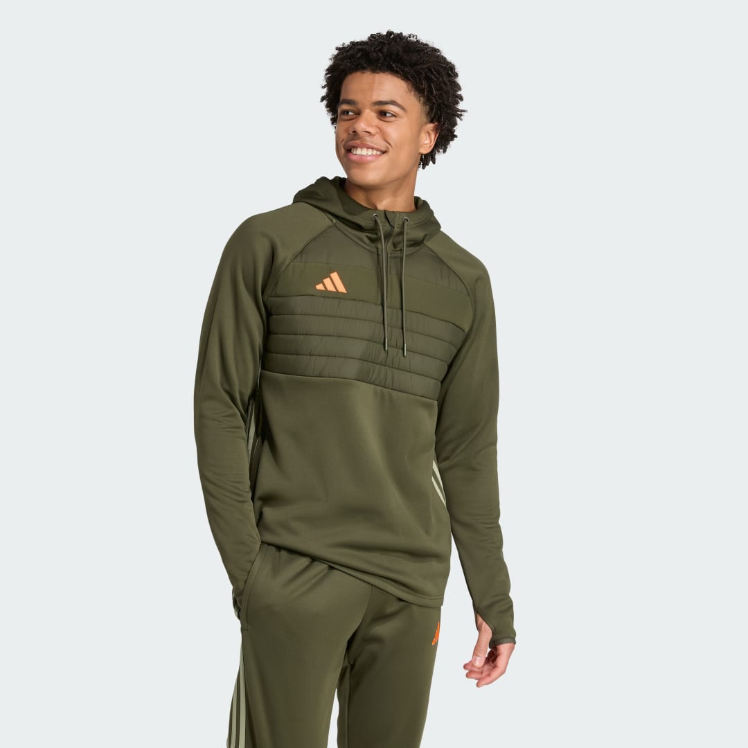 Huppari adidas Performance Tiro 25 Essentials Winterized Training Hoodie Vihreä | JW4589, 0