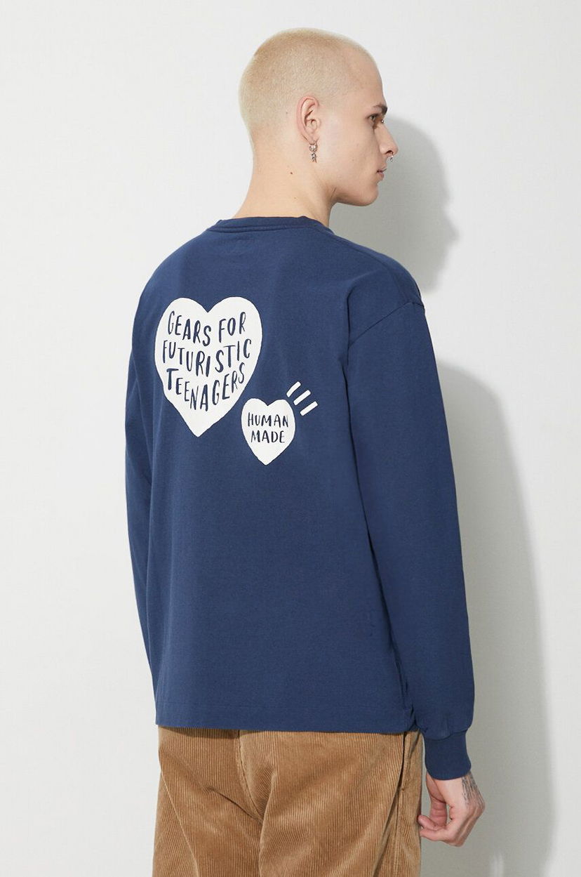T-paita Human Made Graphic Long Sleeve T-Shirt Sininen | HM26CS009