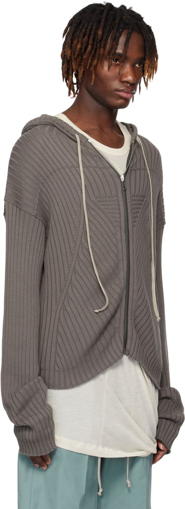 Huppari Rick Owens Rick Owens Hollywood Zip Hoodie Harmaa | RU01E5614 KEC, 1