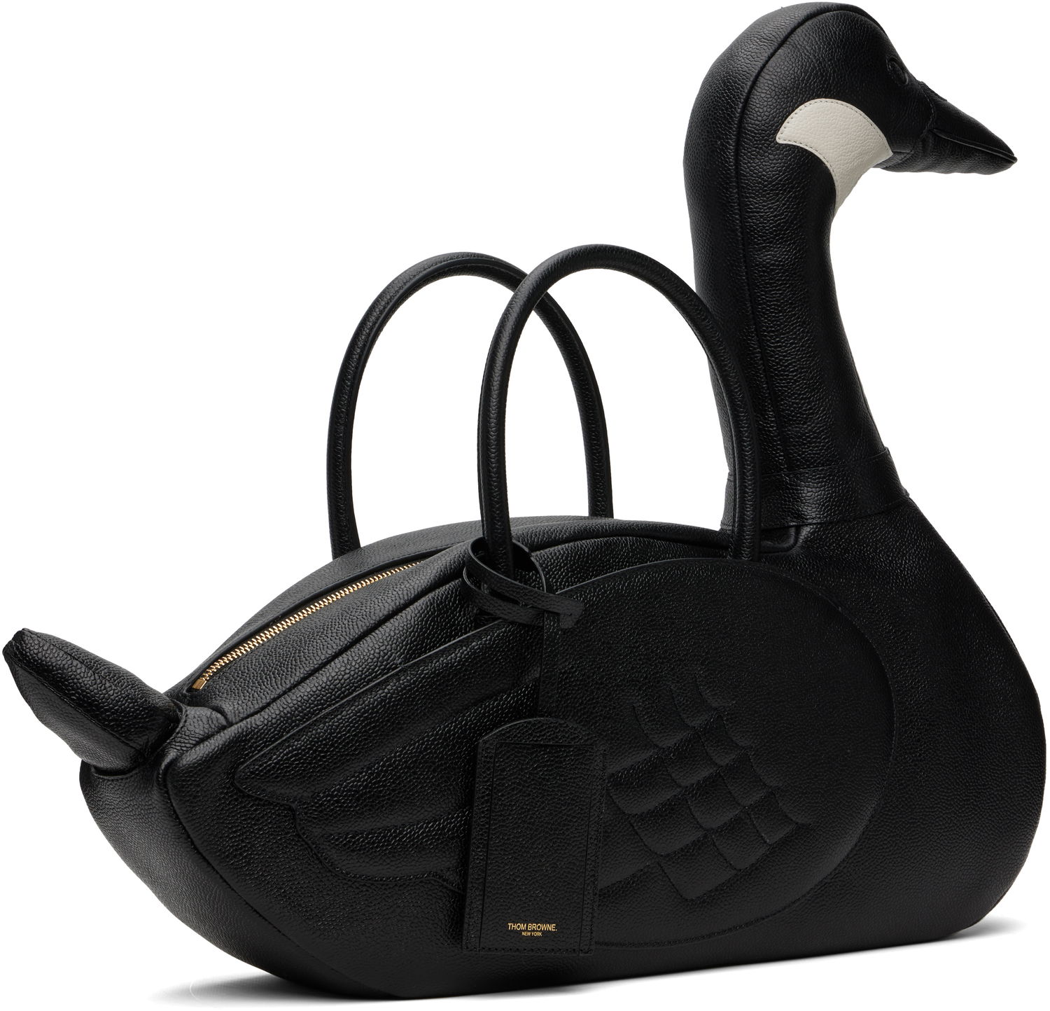 Käsilaukku Thom Browne Thom Browne Pebble Grain Goose Bag Musta | UAG227A-00198, 1