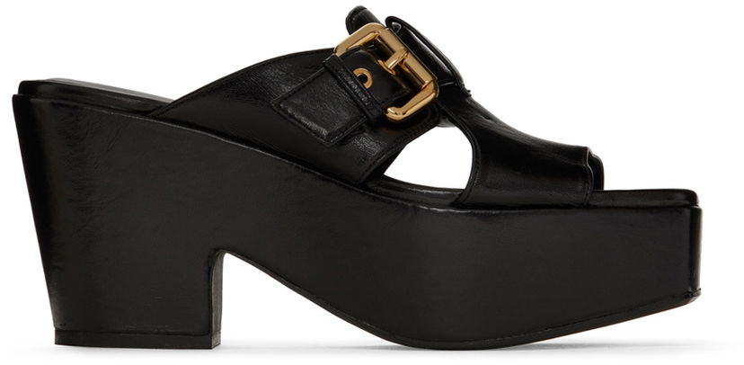 Vaatteet BY FAR BY FAR Lenka Platform Heeled Sandals Musta | 22SSLNKMBLGLS