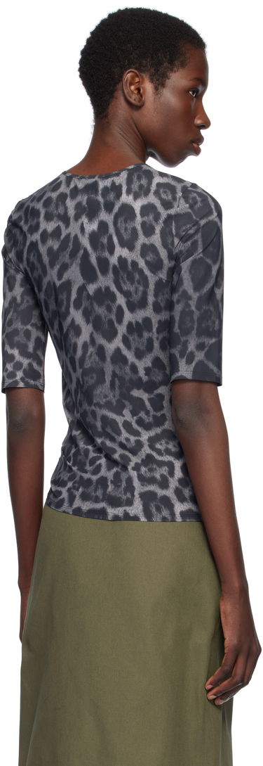 T-paita Stella McCartney Stella McCartney Leopard Print T-Shirt Musta | 6J04113SQA08, 2