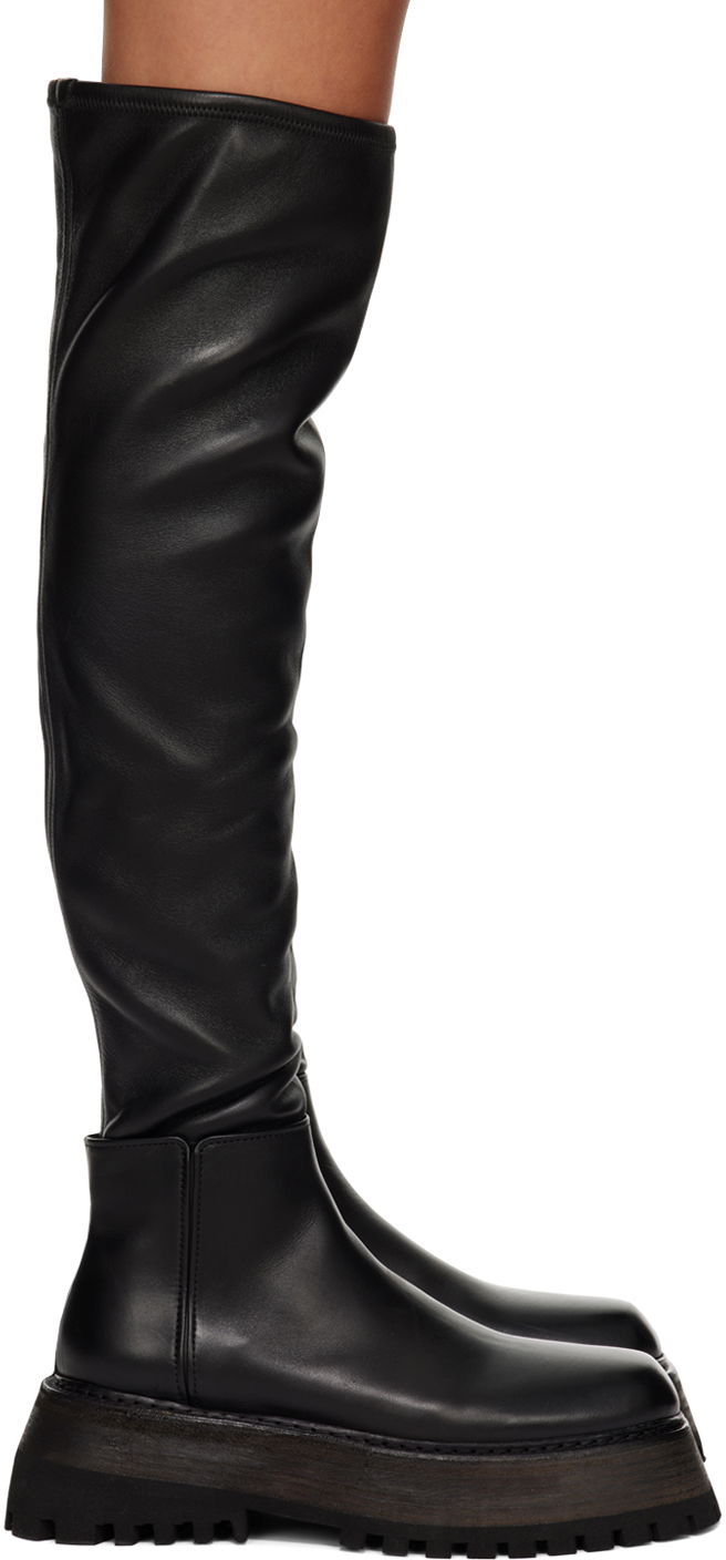 Sukat Marsèll Marsell Quadrarmato Knee-High Platform Boots Musta | MW6525_B56666S661