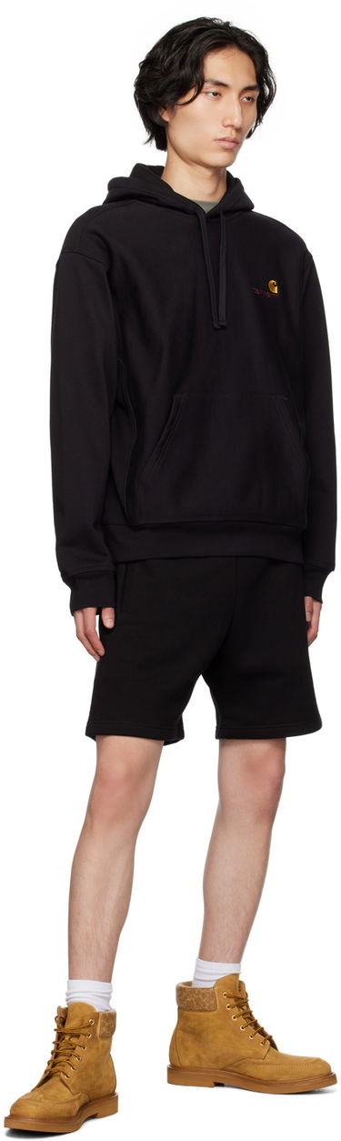 Huppari Carhartt WIP Hooded American Script Sweat Musta | I028279-blk, 4