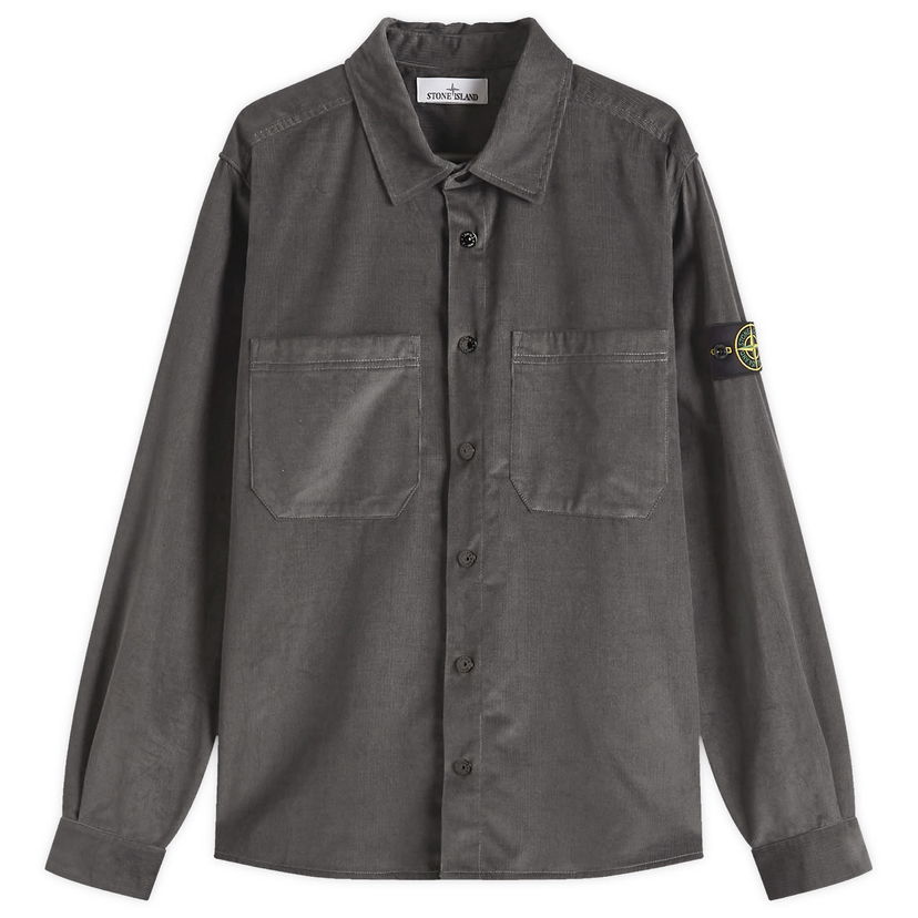 Paita Stone Island Micro-Corduroy Overshirt, Size Large Harmaa | K1S151200113-V0065