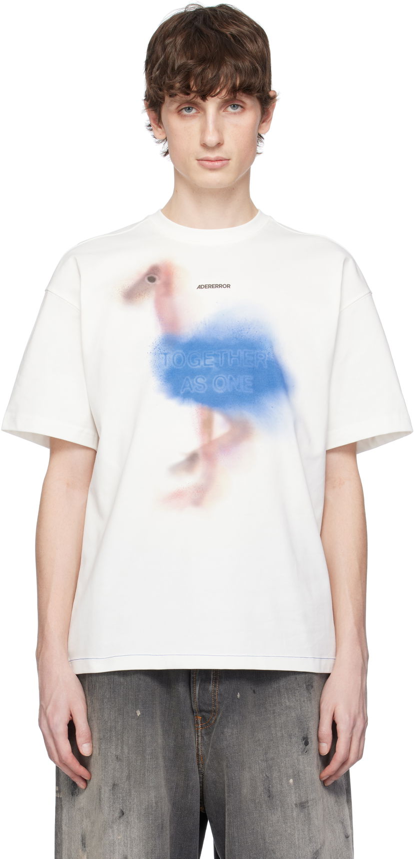 T-paita ADER ERROR ADER error Together As One Graphic T-Shirt Valkoinen | BO01SSTS0104OW