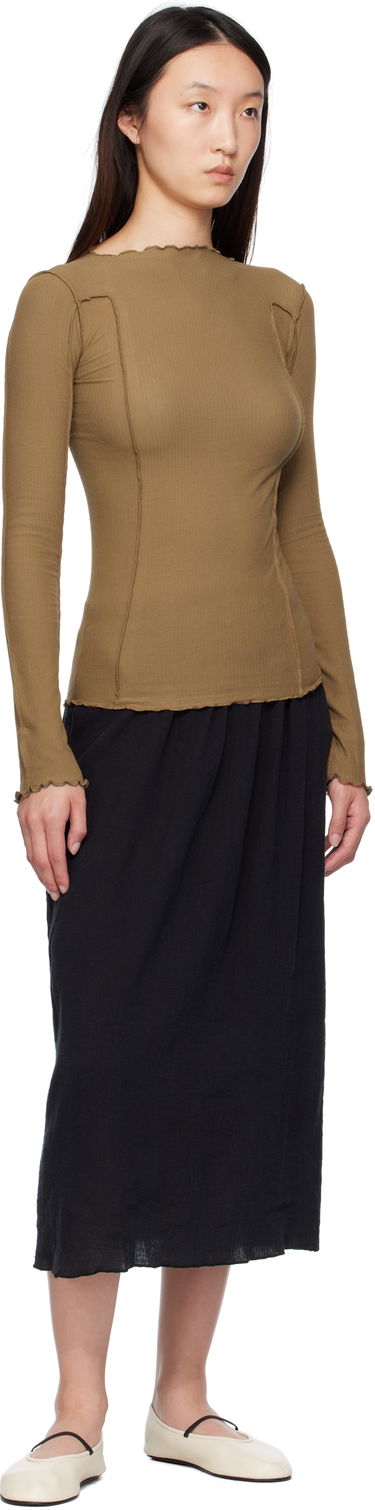 T-paita Baserange Baserange Omato Long Sleeve T-Shirt Ruskea | TTML-RB-SU25, 3