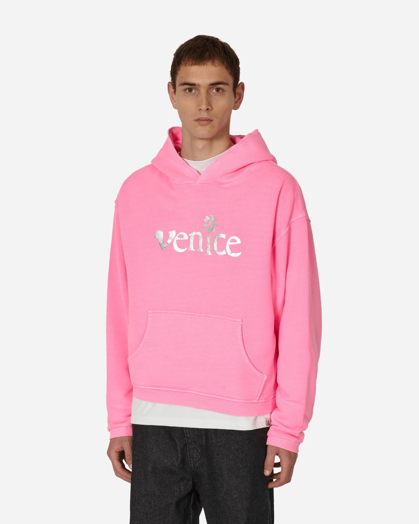 Huppari ERL Printed Venice Hooded Sweatshirt Vaaleanpunainen | ERL07T031 1
