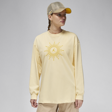 T-paita Jordan Air Jordan WMNS FLIGHT LONGSLEEVE OVERSIZED TEE 'Heiress of Optimism' Beige | FN5356-294, 1