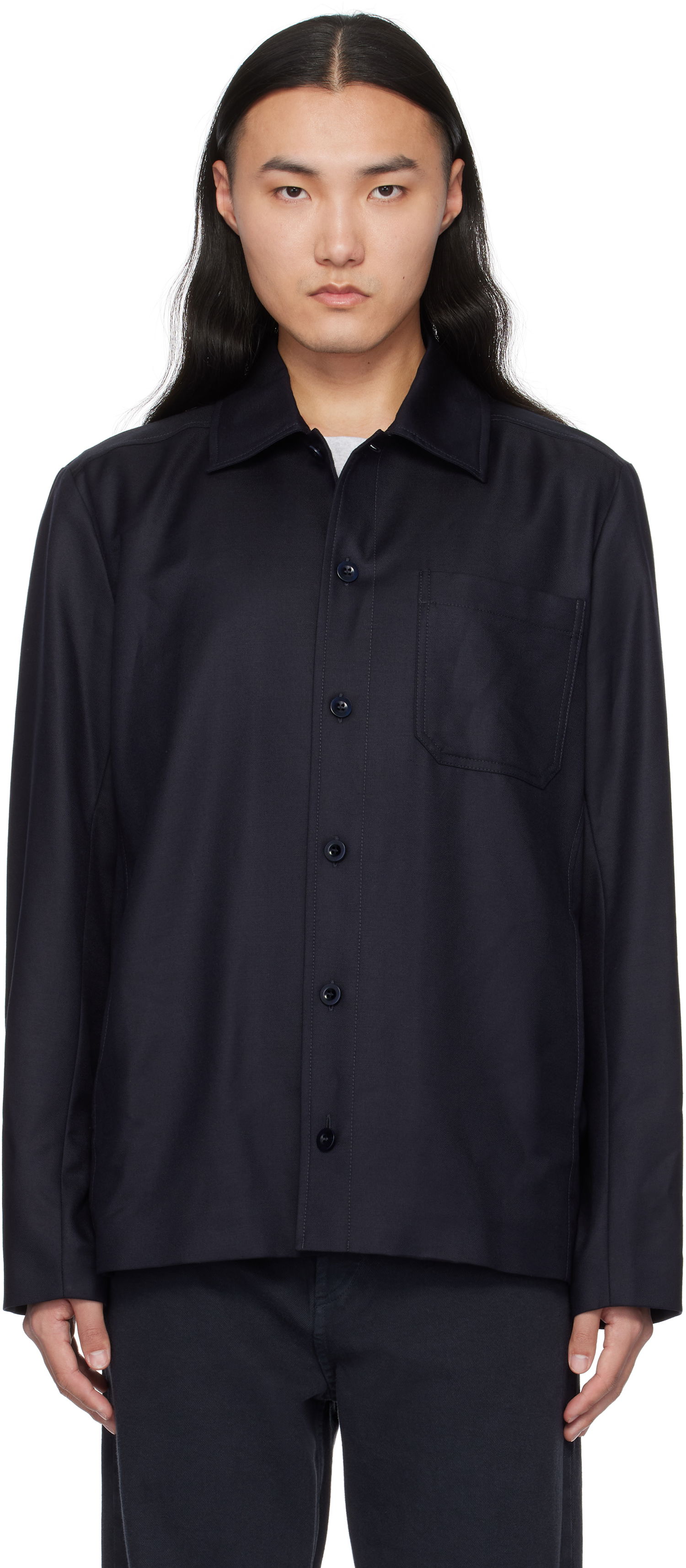 Paita A.P.C. Button-Up Regular-Fit Overshirt Sininen | LYAAV-H02991, 0
