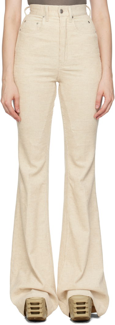 Housut Rick Owens Rick Owens Bolan Bootcut Corduroy Trousers Beige | RP02E4329 MLC, 0