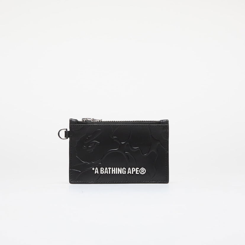 Lompakko BAPE A BATHING APE Solid Camo Card Holder Small Wallet Black Universal Musta | 001SGK201315M BLK