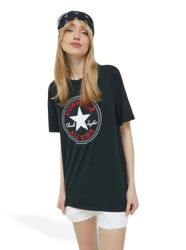 T-paita Converse Go-To All Star Patch Standard Fit T-Shirt Musta | 10025459.A01