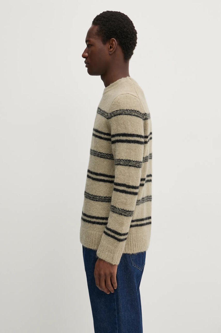 Villapaita Samsoe Samsoe Samsoe Samsoe SAARIN Striped Wool Sweater Beige | M24300098, 1