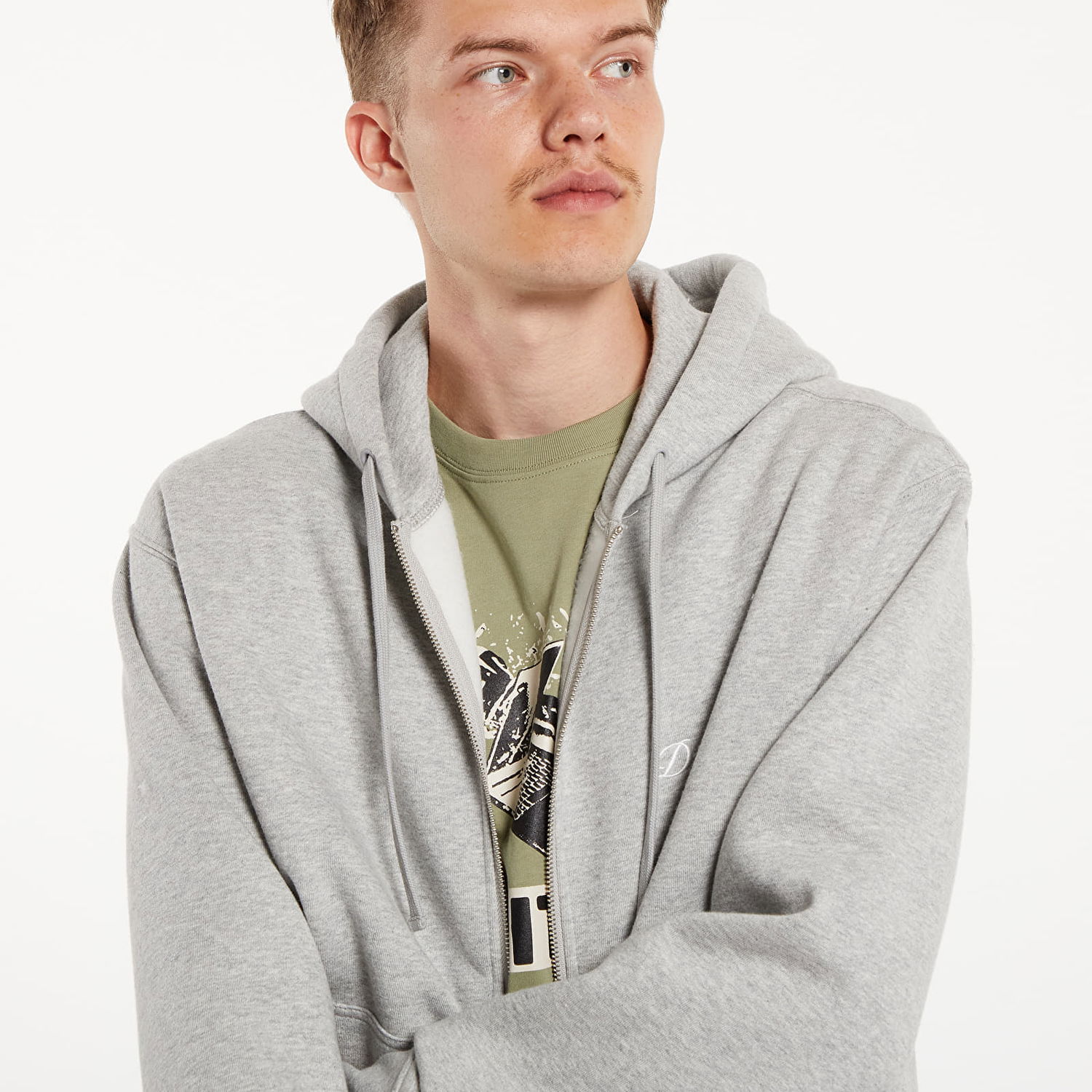 Huppari Dime Gray Cursive Hoodie Harmaa | DIMESU2427GRY, 1