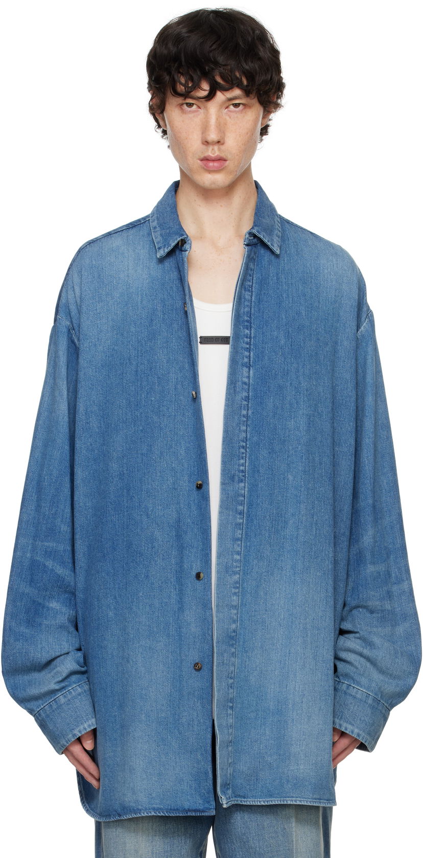 Paita Fear of God Vented Denim Shirt Sininen | FG24FW50-1018DNM