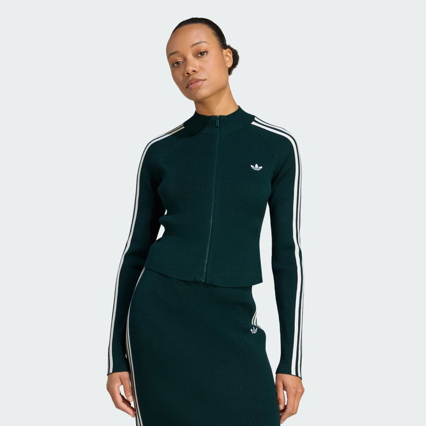 Villapaita adidas Performance Adicolor Slim-Fit Knit Top Vihreä | JY2599