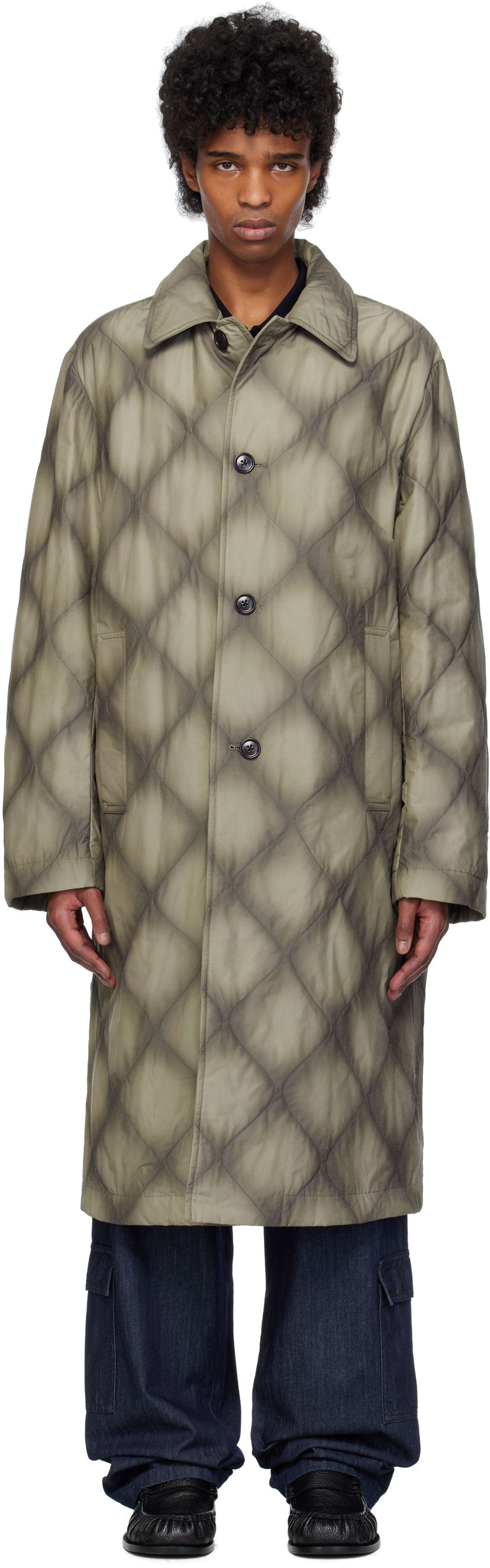 Sadetakki Dries Van Noten Dries Van Noten Duck Canvas Coat Vihreä | 251-020231-1026