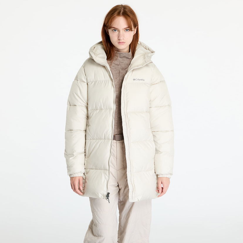 Puffer takki Columbia Puffect™ II Mid Hooded Jacket Dark Stone Beige | 2088471278